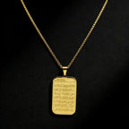 Stainless Steel Islam Religious Muslim Pendant Engraved Necklace for Women & Men Trendy All-match & Exquisite Jewelry