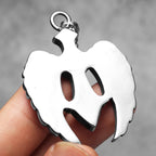 Angel Wing Cross Pendant — Stainless Steel