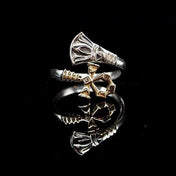 Gothic Style Thai Silver Egypt Ring Vintage Ankh Cross Ring for Men Ancient Egypt Protective for Jewelry