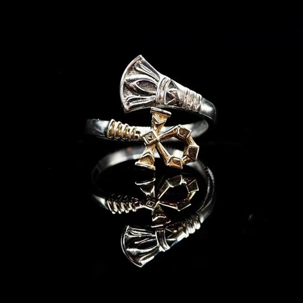 Gothic Style Thai Silver Egypt Ring Vintage Ankh Cross Ring for Men Ancient Egypt Protective for Jewelry