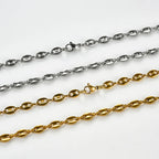 Two-Tone Chain Necklace — Stainless Steel Choker