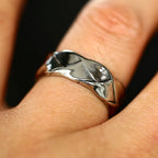 Fashion Punk Geometric Rhombus Rings Stainless Steel Hip Hop Rock Simple Ring For Men Women Trendy Jewelry Gift