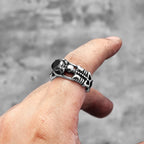 Skull Gemstone Ring — Stainless Steel
