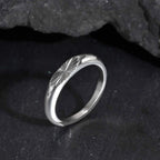 Silver Sunburst Tail Ring — Stainless Steel