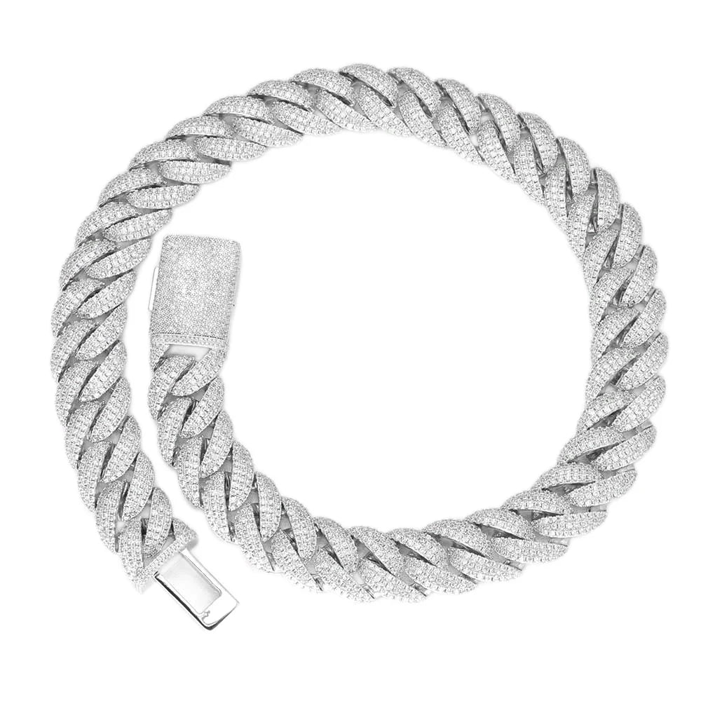 Rose Gold Cuban Chain Necklace Iced Out 22MM