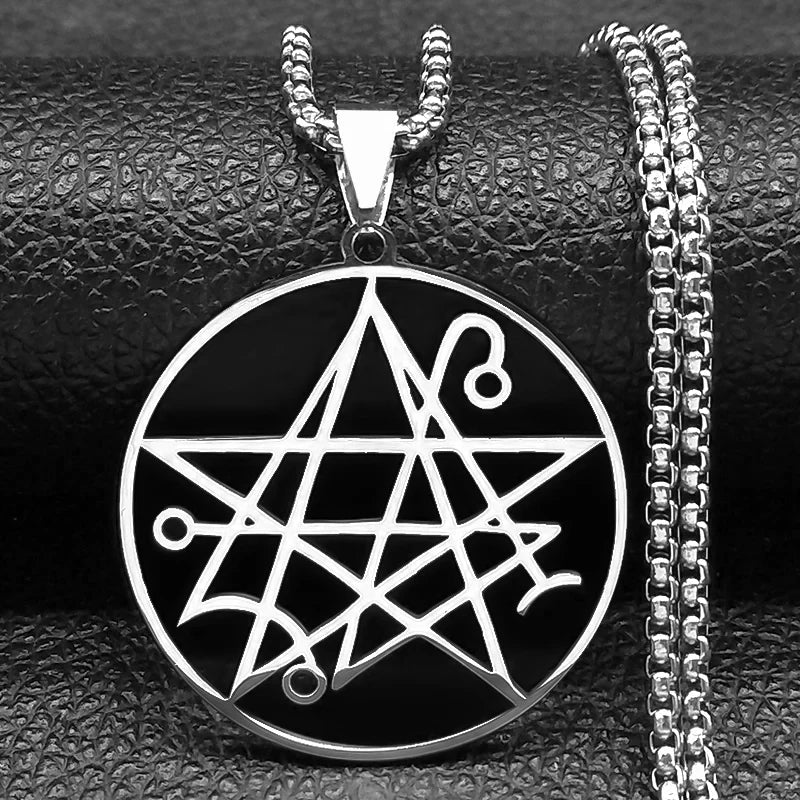 Necronomicon Satan Pendant Necklace — Stainless Steel