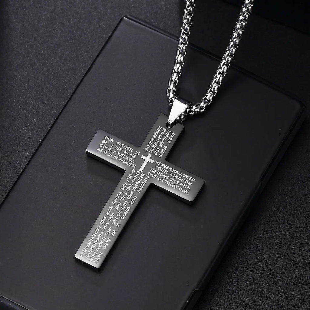 Cross Pendant Necklace — Stainless Steel