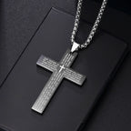 Cross Pendant Necklace — Stainless Steel