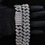 Iced Out Cuban Chain Necklace Stainless Steel 18/19MM