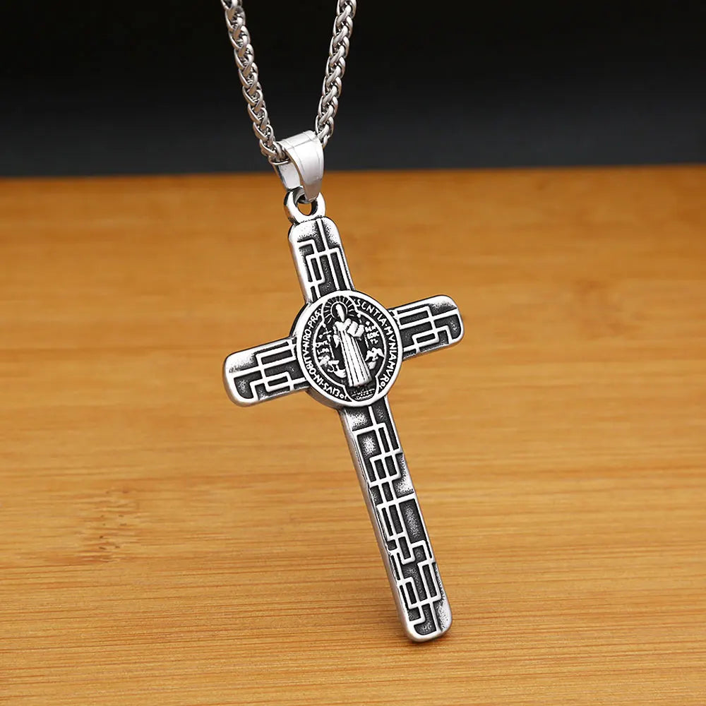 Jesus Cross Pendant — Stainless Steel