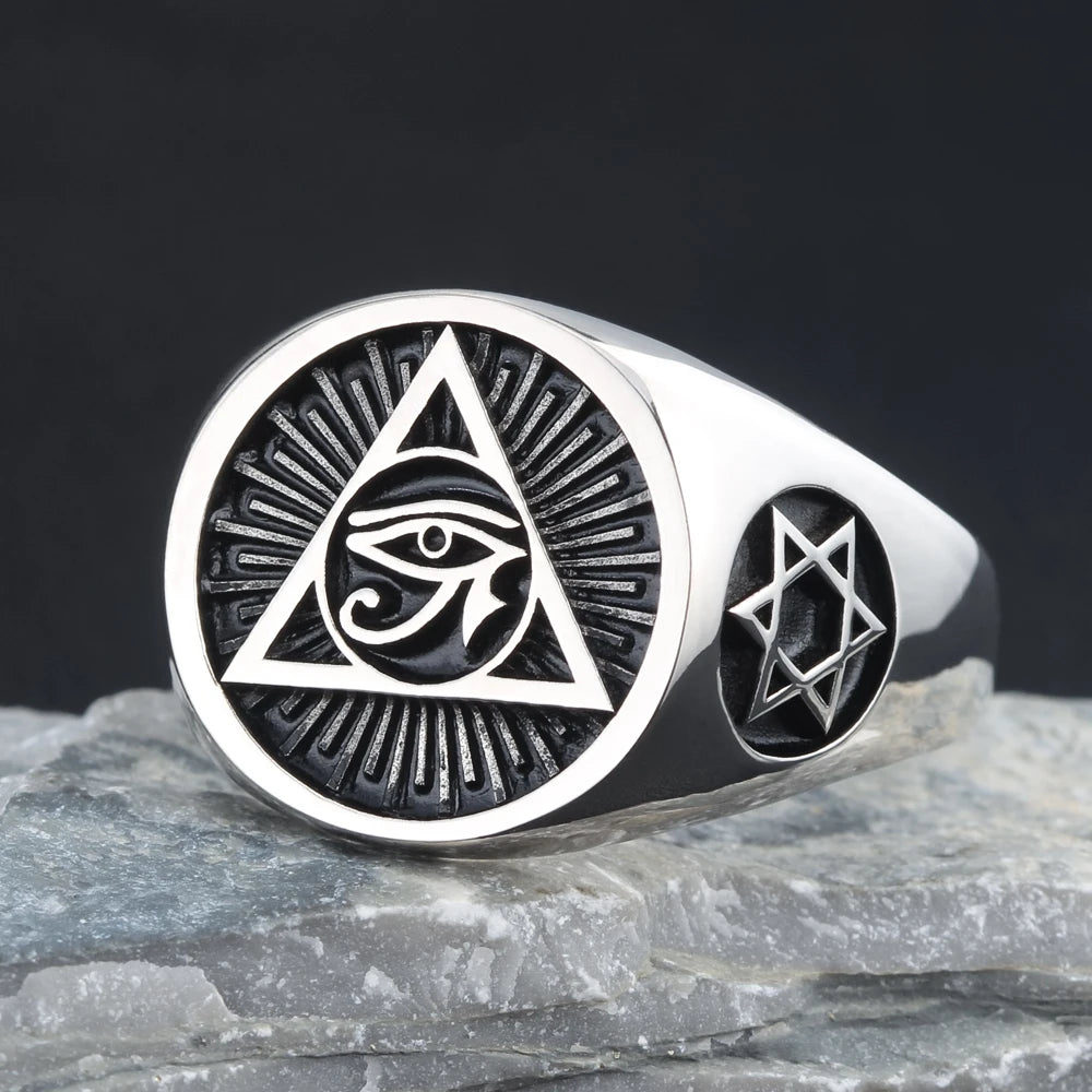 Eye of Horus Cross Ring — 925 Silver