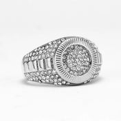 Square CZ Minimal Ring — Stainless Steel