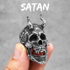 Vintage Punk Gothic All Skull Head Series Stainless Steel Womens Mens Rings Unique for Biker Jewelry Creativity Gift