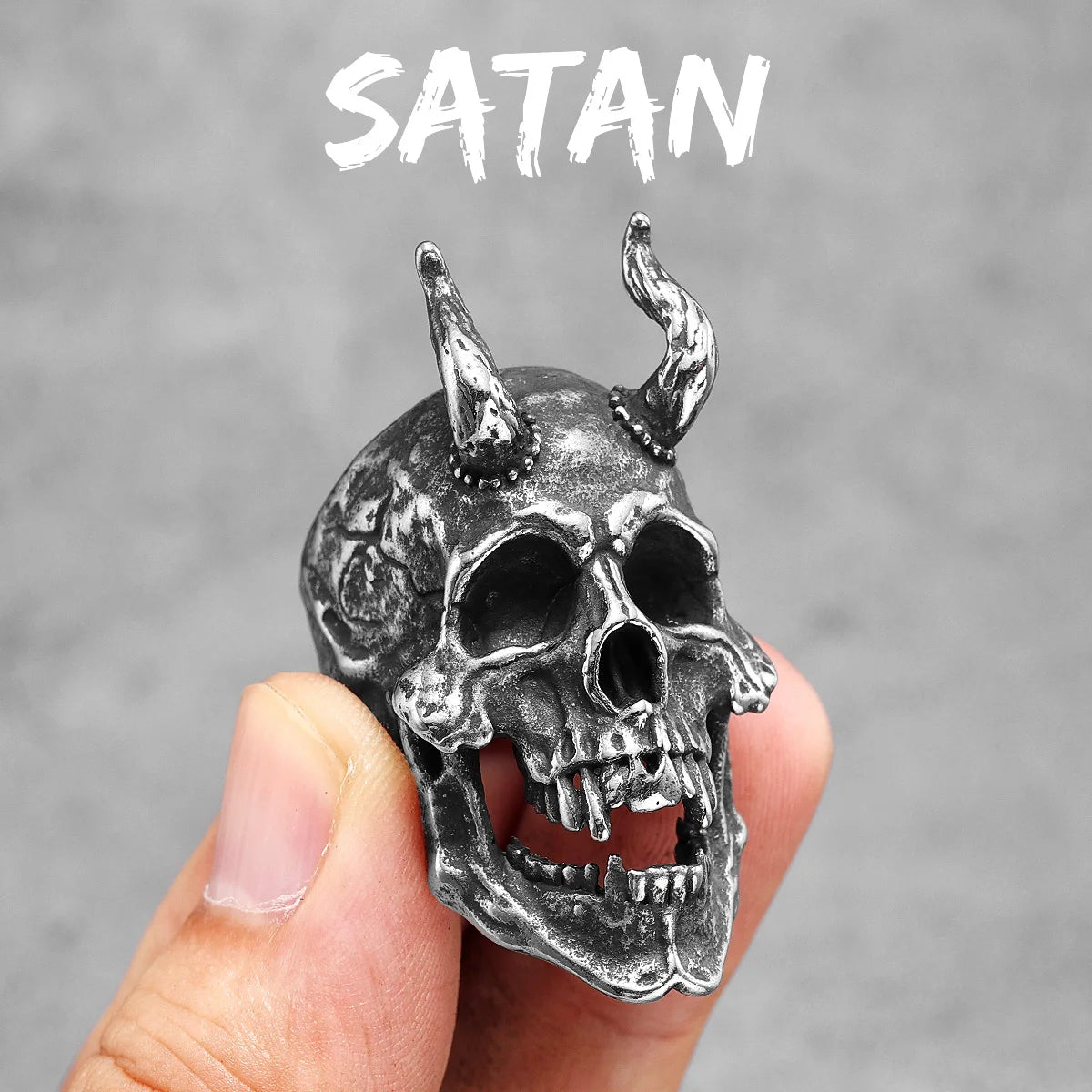 Vintage Punk Gothic All Skull Head Series Stainless Steel Womens Mens Rings Unique for Biker Jewelry Creativity Gift