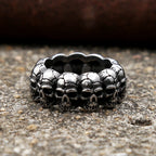 Gothic Skull Steel Ring Vintage Punk Rock Party