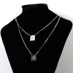 Virgin Mary Curb Chain Necklace — Silver