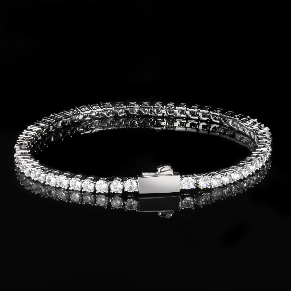 Tennis Chain Necklace Stainless Steel 3/4/5MM CZ