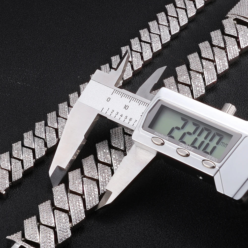 Iced Out Cuban Bracelet Stainless Steel 18/22MM