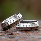 2024 NEW Rotatable Men's 316L stainless steel rings retro Odin Viking  rune for teen RING Amulet fashion Jewelry Gift