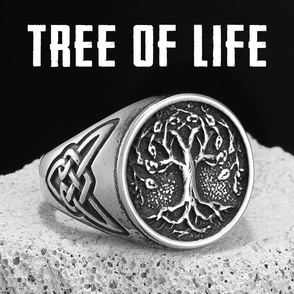 Celtic Knot Tree Ring — Stainless Steel