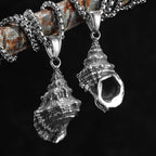 Vintage Conch Shell Pendant Necklace — Stainless Steel