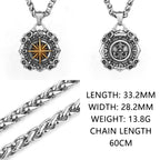Domineering Xinghai Compass Street Hip-hop Pendant Men and Women Fashion Charm Creative Stainless Steel Pendant Necklace Gift