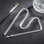 Hot Fine Width 6MM Chain 925 Sterling Silver Necklaces for Women Men Charm Fashion Jewelry Wedding Party Holiday Gift