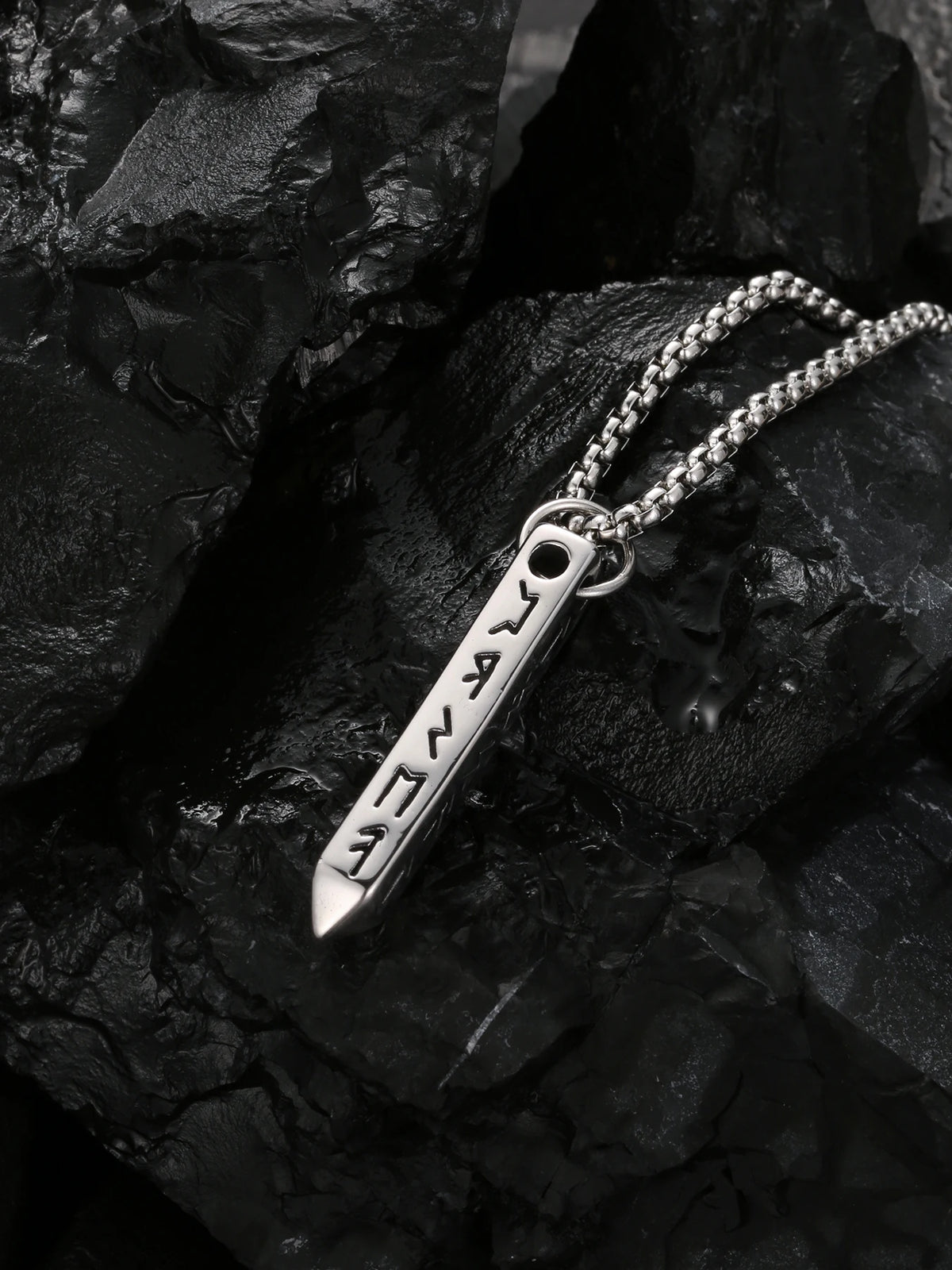 Viking Arrowhead Valknut Pendant Necklace — Stainless Steel
