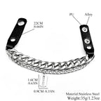 Vintage Razor Blade Statement Bracelet — Stainless Steel