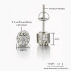 Two-Tone Iced Out Stud Earrings CZ