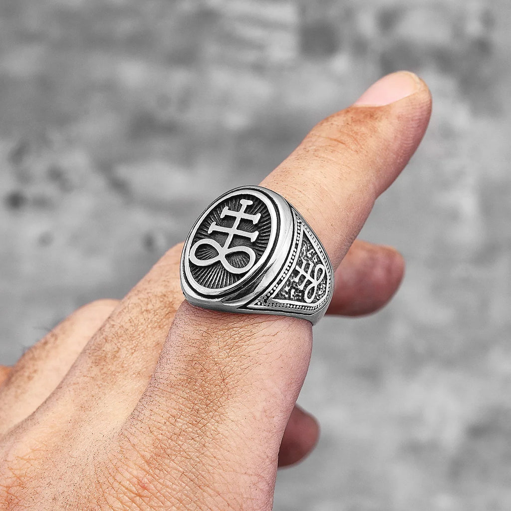 Lucifer Satan Signet Ring — Stainless Steel