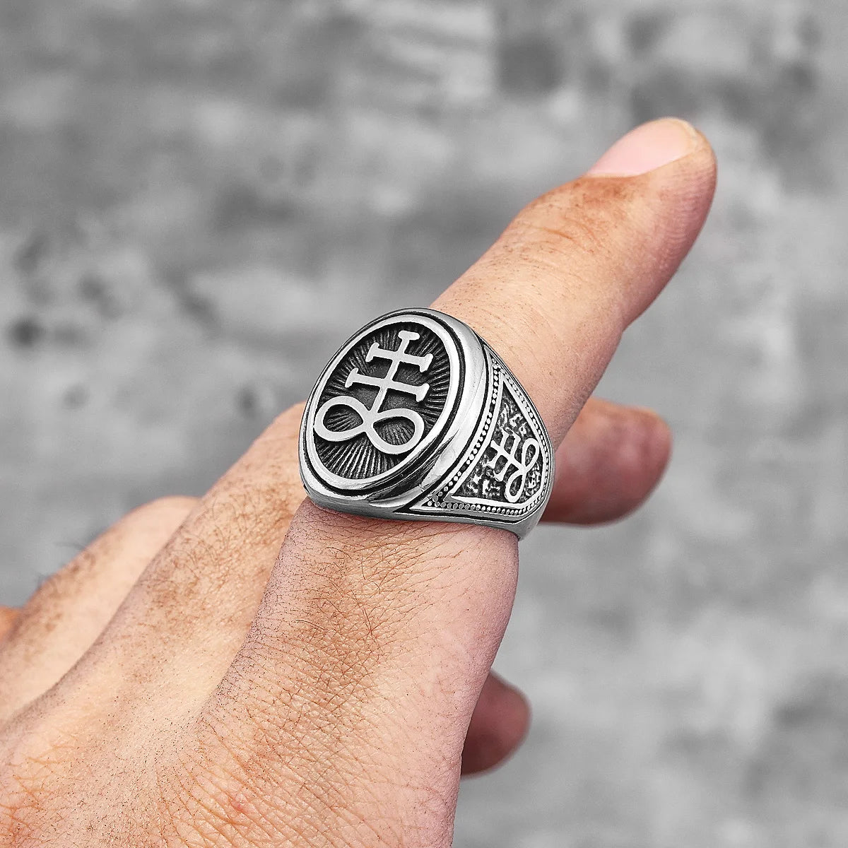 Lucifer Satan Signet Ring — Stainless Steel