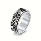 Celtic Knot Knuckle Spinner Ring — Stainless Steel