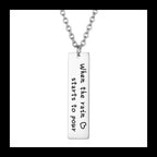 Geometric Pendant Sweater Chain — Stainless