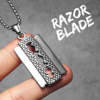 Barber Tools Pendant Necklace — Stainless Steel