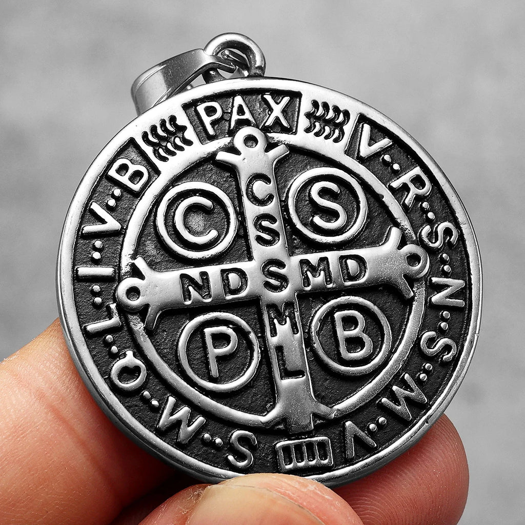 St. Benedict Pendant Necklace — Stainless Steel