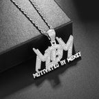 Bling Iced Out Savage Pendant Cubic Zirconia Letter Necklace for Men Women Hip Hop Rock Rap Party Jewelry