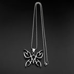 Fire Totem Butterfly Silver Chain Necklace