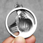 Wolf Head Carving Pendant Necklace Stainless Steel