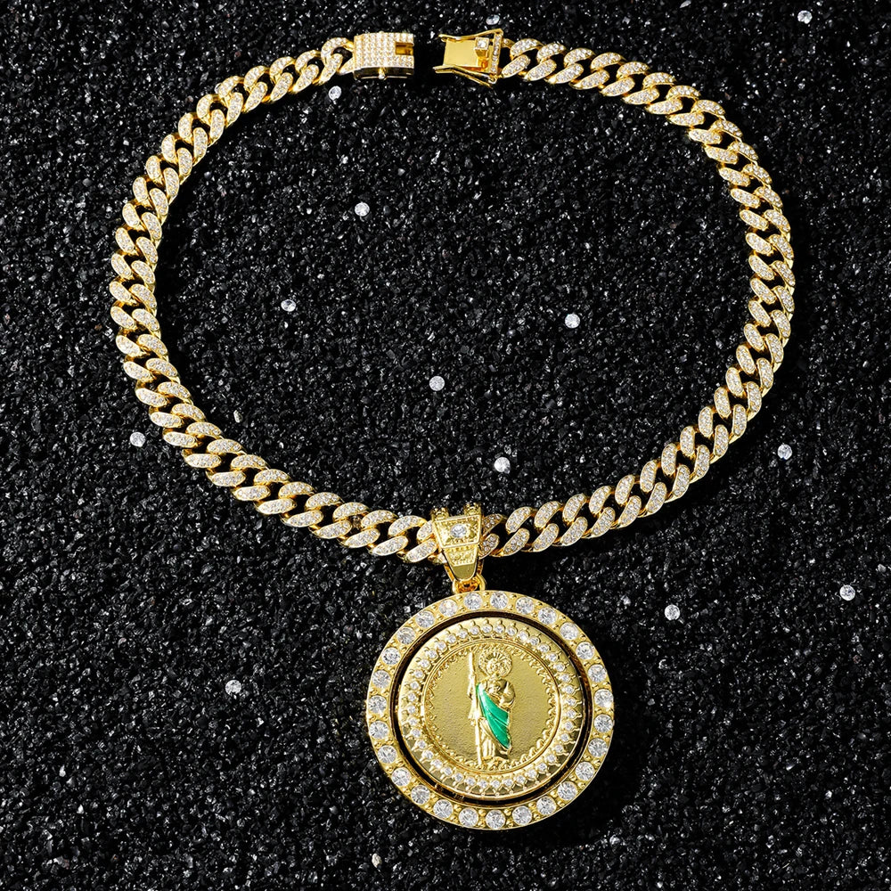 St. Jude Pendant Necklace — Cuban Chain