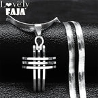Cross Snake Steel Pendant Novelty Trinity Stereo