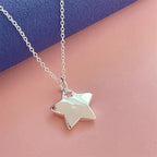 Silver-Tone Star Pendant Necklace