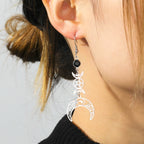Teamer Vintage Triple Witch Moon Pentagram Goddess Earrings for Women Witchcraft Stainless Steel Amulet Jewelry Gifts