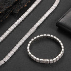 Stainless Steel Tennis Cuban Chain Necklace 8MM