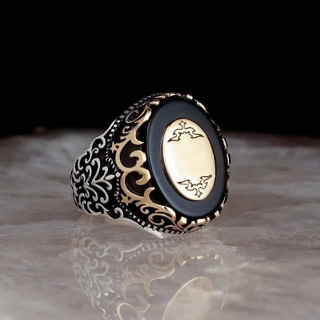 Vintage Iced Out Silver Ring