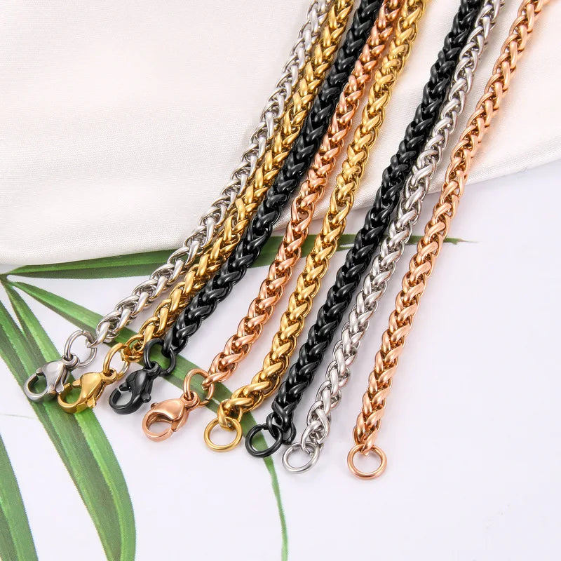 Rope Steel Pendant 304l Twist Punk 3mm-6mm