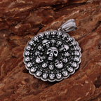 Viking Ghost Skull Pendant Necklace — Stainless