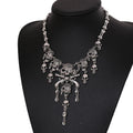 New Model Vintage Pirate Skull Statement Necklace for Women Gothic Punk Skeleton Choker Necklace Collier Femme Bijoux