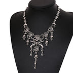 New Model Vintage Pirate Skull Statement Necklace for Women Gothic Punk Skeleton Choker Necklace Collier Femme Bijoux