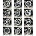12 Constellation Zodian Signs Pendants Unique Design Horoscope Two-Sided Pendant Necklace for Men Women Jewelry Birthday Gifts